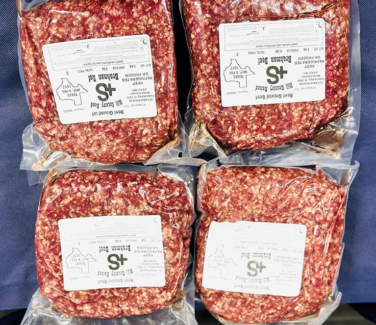 Packaged Brahman beef